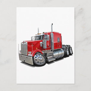 Carte Postale Kenworth w900 Camion rouge