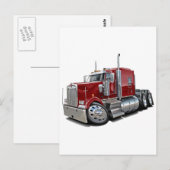 Carte Postale Kenworth w900 Maroon Truck (Devant / Derrière)