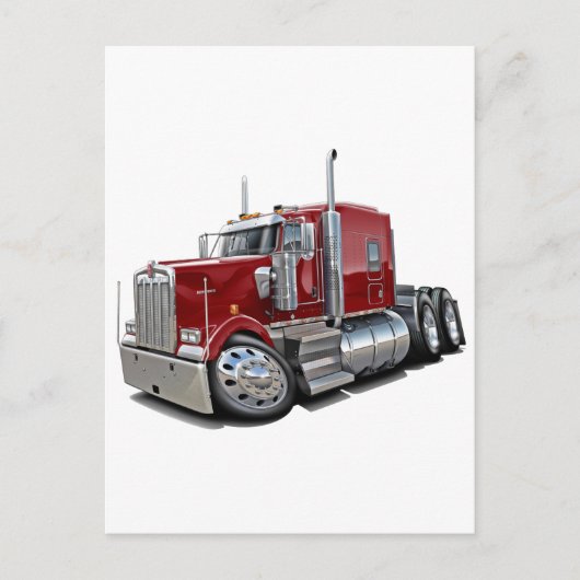 Carte Postale Kenworth w900 Maroon Truck (Devant)