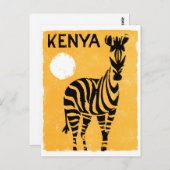 Carte Postale Kenya Afrique Poster Vintage voyage restauré (Devant / Derrière)