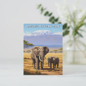 Carte Postale Kenya Amboseli Elephants du Parc National (Debout devant)