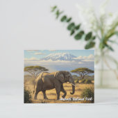 Carte Postale Kenya Amboseli Parc national Elephant (Debout devant)