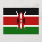 Carte Postale Kenya - Drapeau - (Devant)
