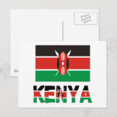 Carte Postale Kenya et drapeau kenyan (Devant / Derrière)