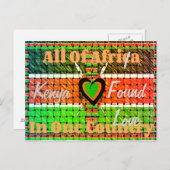 Carte Postale Kenya J'ai trouvé amour (Devant / Derrière)