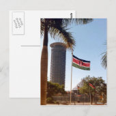 Carte Postale Kenya - Nairobi - Les Drapeaux et Palmiers (Devant / Derrière)