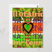 Carte Postale Kenya : Toute l'Afrique dans un pays - Drapeau tis (Devant / Derrière)