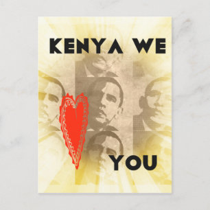 Carte Postale Kenya We Lovely You Perspective Art Design