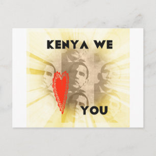 Carte Postale Kenya We Lovely You Perspective Art Design
