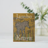 Carte Postale Kenya Wild Life African Safari Zebra (Debout devant)