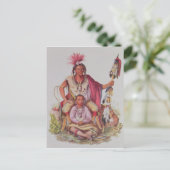 Carte Postale Keokuk ou 'Watchful Fox', chef des Sauks (Debout devant)