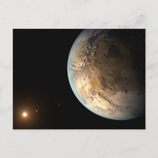 Carte Postale Kepler-186f Orbitant Une Étoile Éloignée. (Devant)
