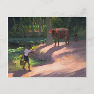 Carte Postale Kerala Backwaters Inde 1996