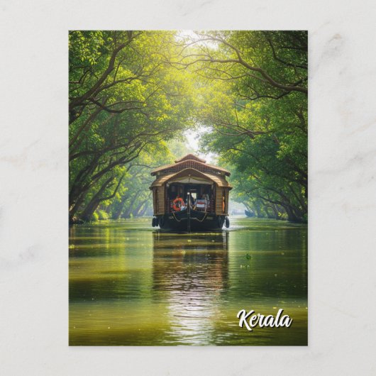 Carte Postale Kerala Houseboat Inde (Devant)