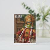 Carte Postale Kerala Inde Kathakali Interprète Voyage (Debout devant)