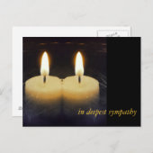 Carte Postale kerzen "dans la plus profonde sympathie" (Devant / Derrière)