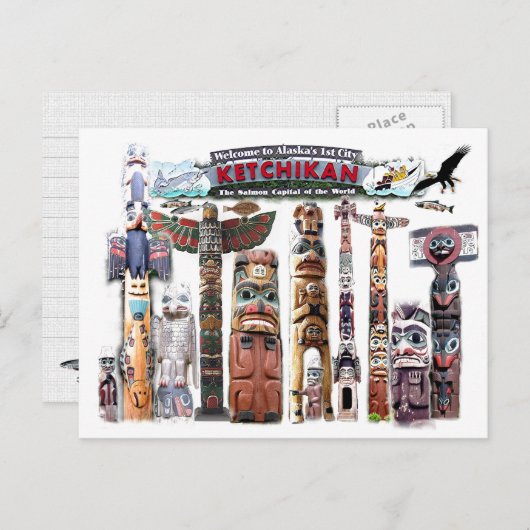 Carte Postale Ketchikan, Alaska (Devant / Derrière)