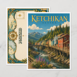 Carte Postale Ketchikan Alaska Creek Street GeoSaga