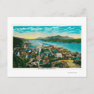Carte Postale Ketchikan, Alaska Town View - La première ville