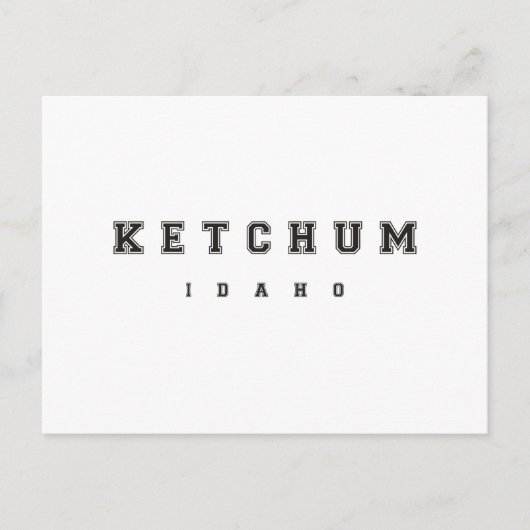 Carte Postale Ketchum Idaho (Devant)