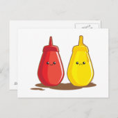 Carte Postale Ketchup et moutarde (Devant / Derrière)