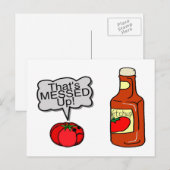 Carte Postale Ketchup Messed Up (Devant / Derrière)