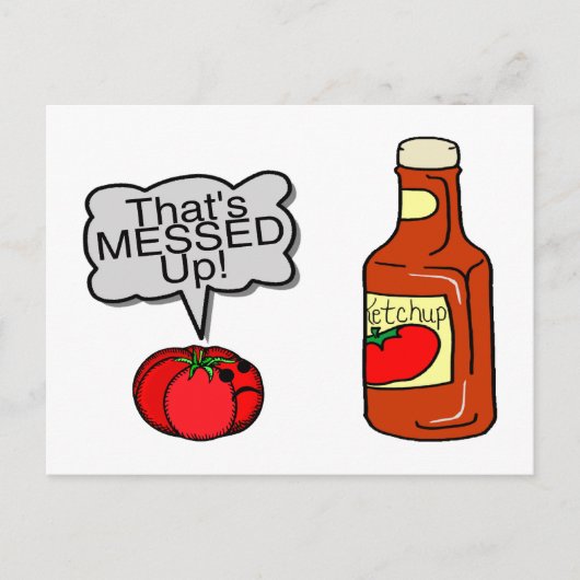 Carte Postale Ketchup Messed Up (Devant)