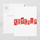 Carte Postale Ketchup Produits & Designs! (Devant / Derrière)