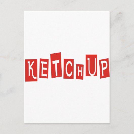 Carte Postale Ketchup Produits & Designs! (Devant)