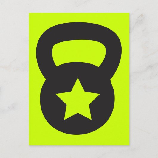 Carte Postale Kettlebell Avec Une Étoile Vide (Devant)
