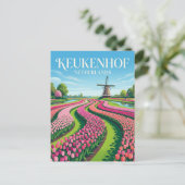 Carte Postale Keukenhof Pays-Bas (Debout devant)