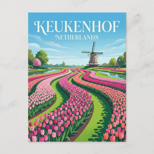 Carte Postale Keukenhof Pays-Bas (Devant)