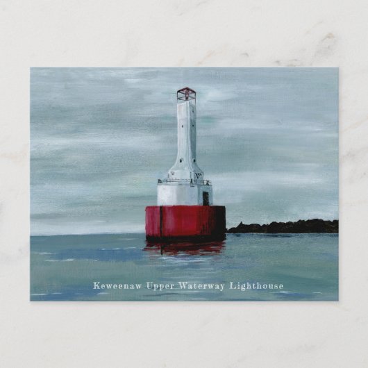 Carte Postale Keweenaw Waterway Upper Michigan UP phare (Devant)