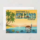 Carte Postale Key Largo Florida – Tropical Vacation (Devant / Derrière)