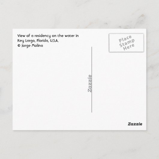 Carte Postale Key Largo, Floride, États-Unis (Dos)