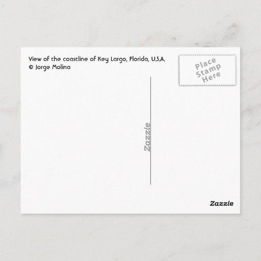 Carte Postale Key Largo, Floride, États-Unis (Dos)