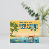 Carte Postale Key Largo Floride – Vacances Tropicales (Debout devant)