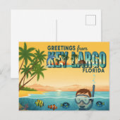 Carte Postale Key Largo Floride – Vacances Tropicales (Devant / Derrière)