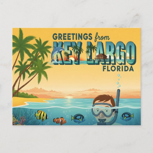 Carte Postale Key Largo Floride – Vacances Tropicales (Devant)