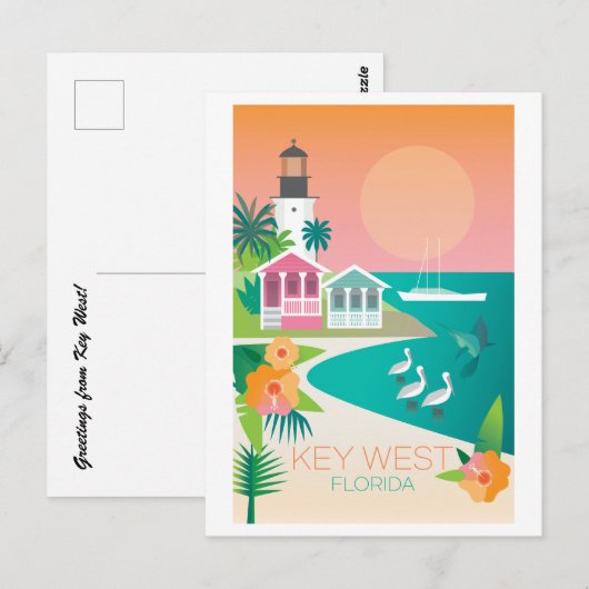 Carte postale Key West (Devant / Derrière)