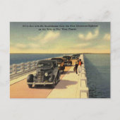 Carte Postale Key West FL Overseas Highway No Seasaster 1940 (Devant)