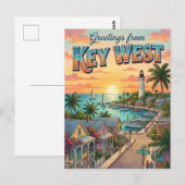 Carte Postale Key West, Floride (Devant / Derrière)