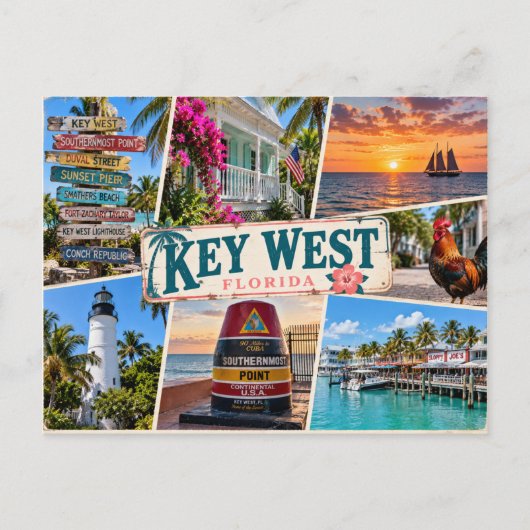 Carte Postale Key West Floride (Devant)