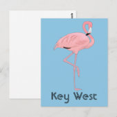 Carte Postale Key West Floride Flamant Rose (Devant / Derrière)