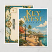 Carte Postale Key West Floride Mallory Square GeoSaga (Devant / Derrière)