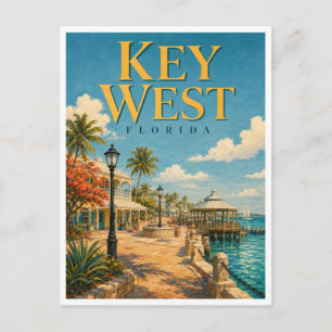 Carte Postale Key West Floride Mallory Square GeoSaga