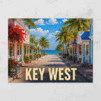 Key West Floride Rue Tropicale Voyage Souvenir