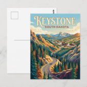 Carte Postale Keystone Dakota du Sud (Devant / Derrière)
