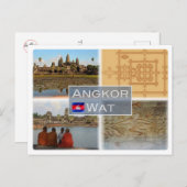 Carte Postale KH Cambodge - Angkor Vat - (Devant / Derrière)