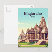 Carte Postale Khajuraho Inde (Devant / Derrière)